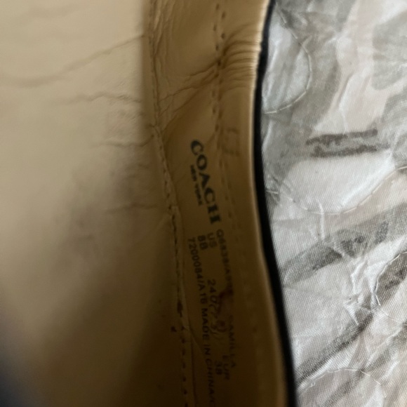 Coach Black Leather Ballet Flats Size 8M - Picture 3 of 7